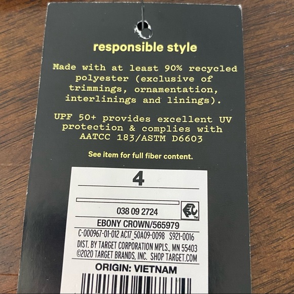 Boys Ombre Striped Hybrid Swim Trunks- Ebony Crown - Picture 7 of 7